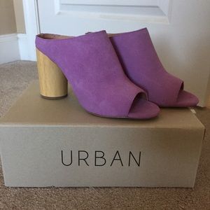 Urban Outfitters Purple Mule Heels